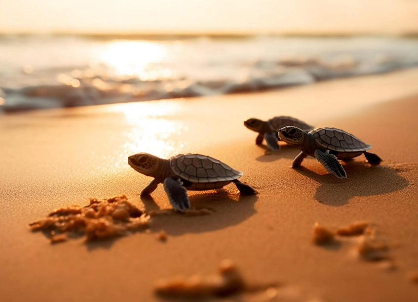 can you touch baby sea turtles