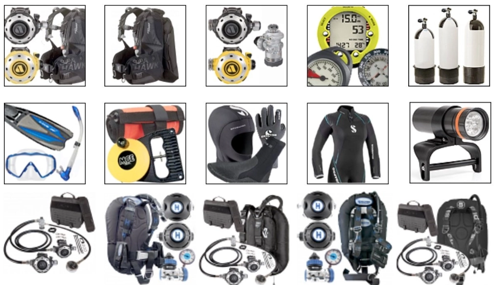 full scuba gear set