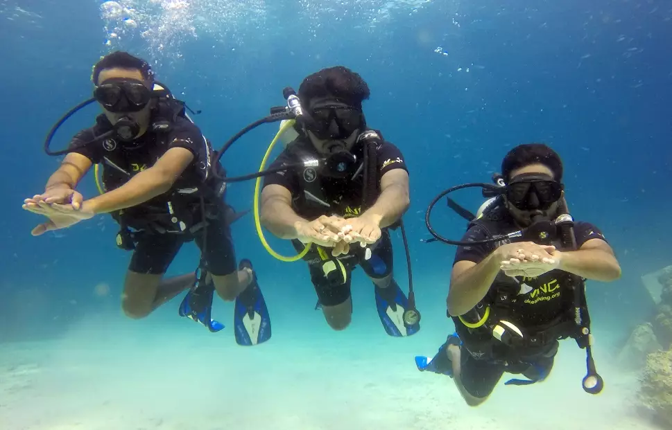 cave diving